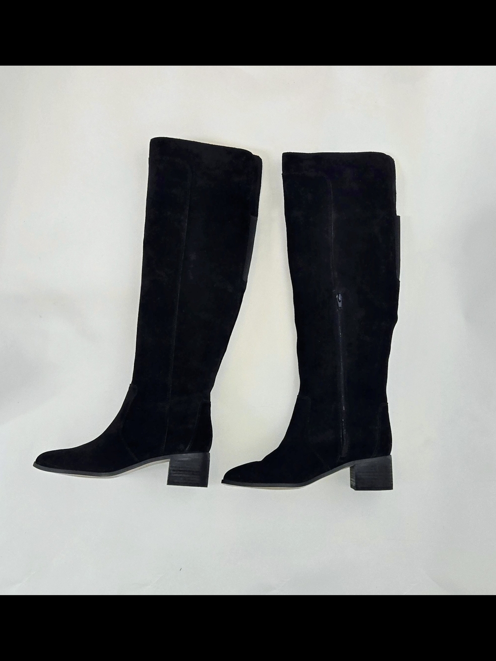 CORSO COMO Women's Black Suede Over-the-Knee Boots with Low Block Heel WOMENS  9 - Picture 2 of 11